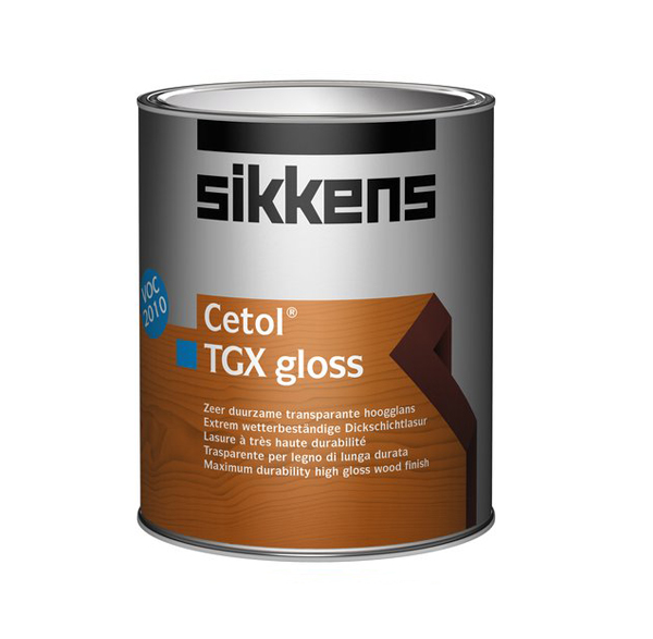 Sikkens Cetol TGX Gloss hoogglans blanke lak voor op hout Bestelverf.nl